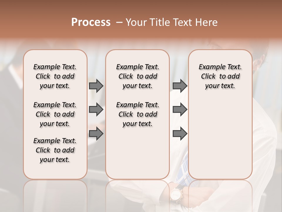 Portrait Of Successful Businessman And Business Team At Office Meeting PowerPoint Template