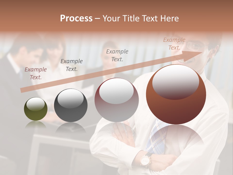 Portrait Of Successful Businessman And Business Team At Office Meeting PowerPoint Template