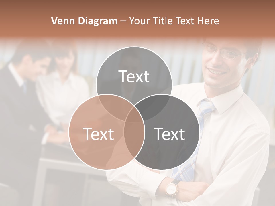 Portrait Of Successful Businessman And Business Team At Office Meeting PowerPoint Template