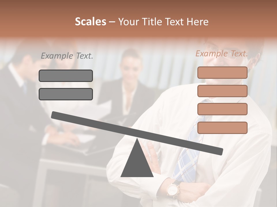 Portrait Of Successful Businessman And Business Team At Office Meeting PowerPoint Template