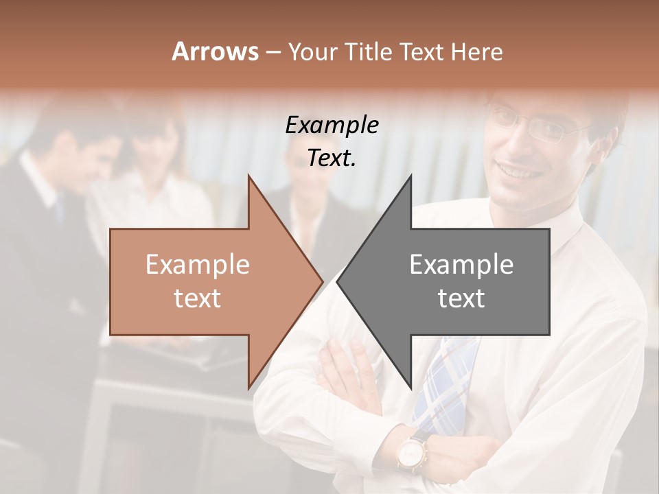 Portrait Of Successful Businessman And Business Team At Office Meeting PowerPoint Template