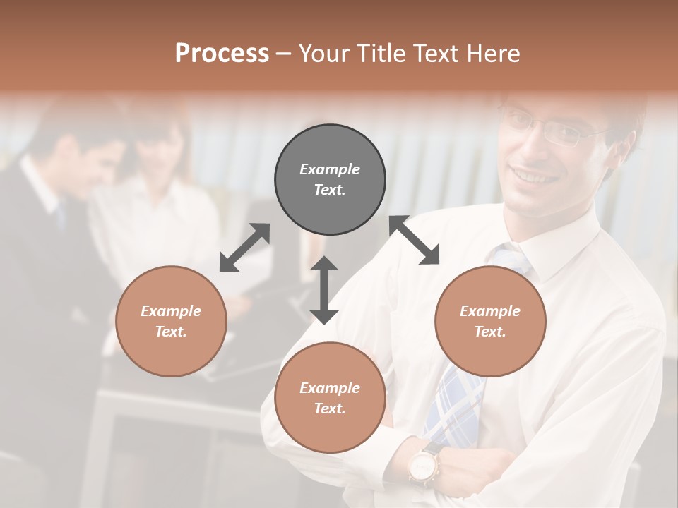 Portrait Of Successful Businessman And Business Team At Office Meeting PowerPoint Template