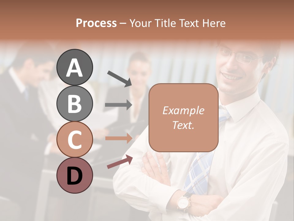 Portrait Of Successful Businessman And Business Team At Office Meeting PowerPoint Template