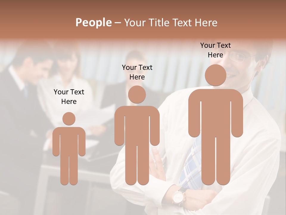 Portrait Of Successful Businessman And Business Team At Office Meeting PowerPoint Template