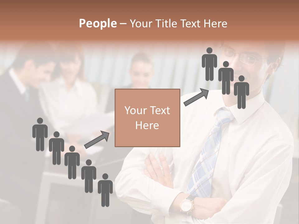 Portrait Of Successful Businessman And Business Team At Office Meeting PowerPoint Template