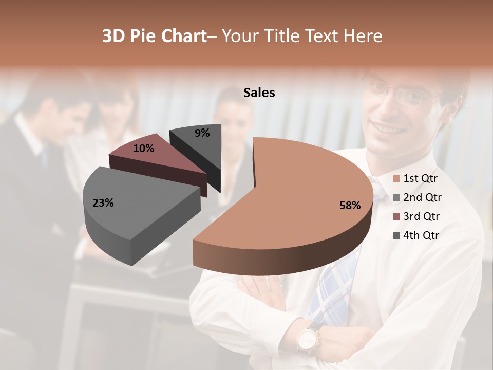 Portrait Of Successful Businessman And Business Team At Office Meeting PowerPoint Template