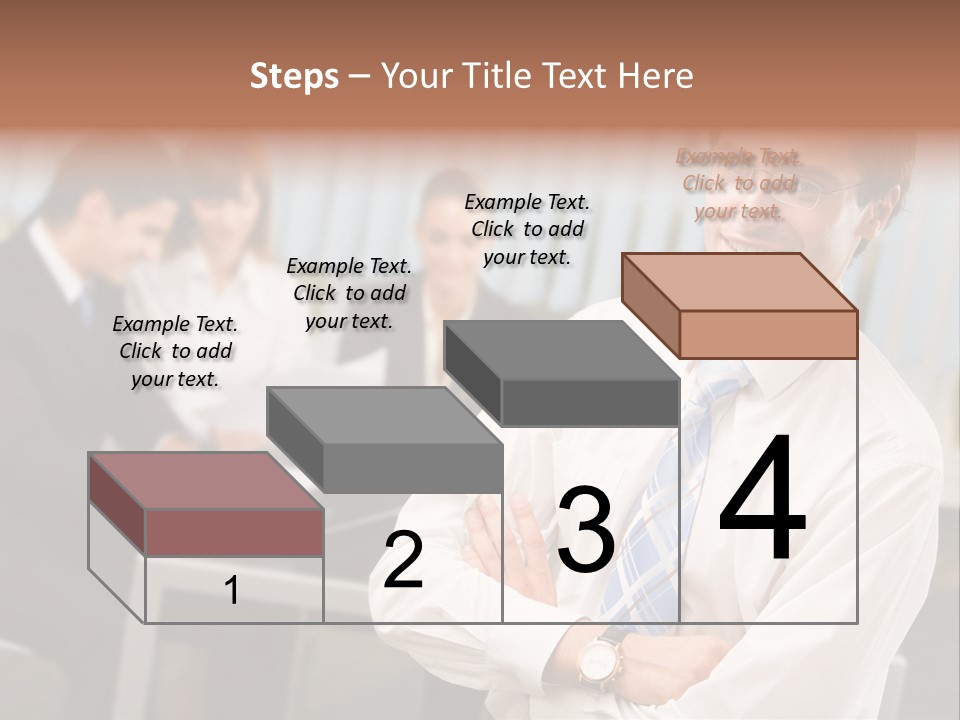 Portrait Of Successful Businessman And Business Team At Office Meeting PowerPoint Template
