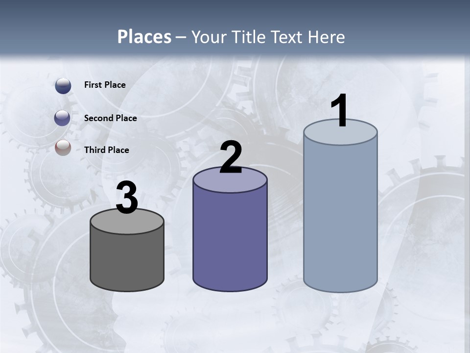 A Powerpoint Presentation With Gears On It PowerPoint Template