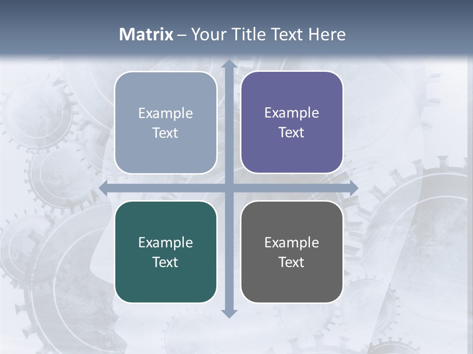 A Powerpoint Presentation With Gears On It PowerPoint Template