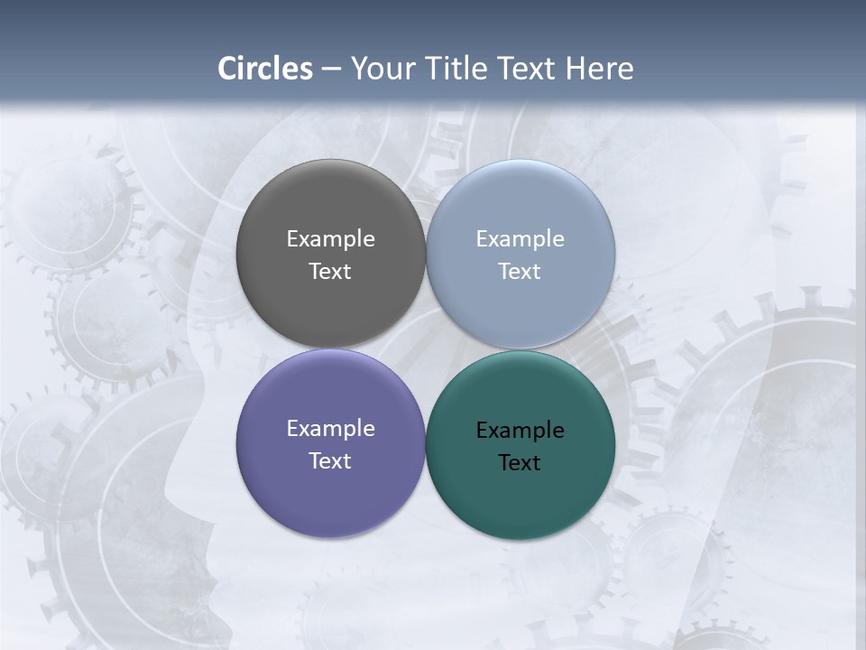 A Powerpoint Presentation With Gears On It PowerPoint Template