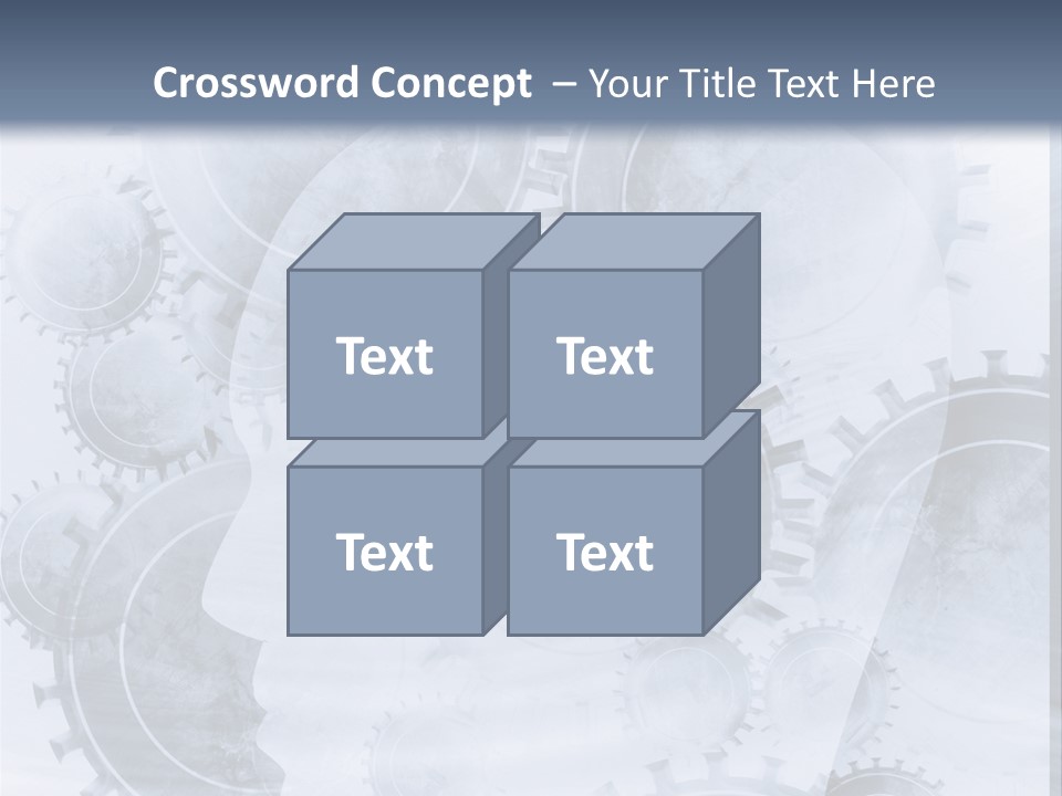A Powerpoint Presentation With Gears On It PowerPoint Template