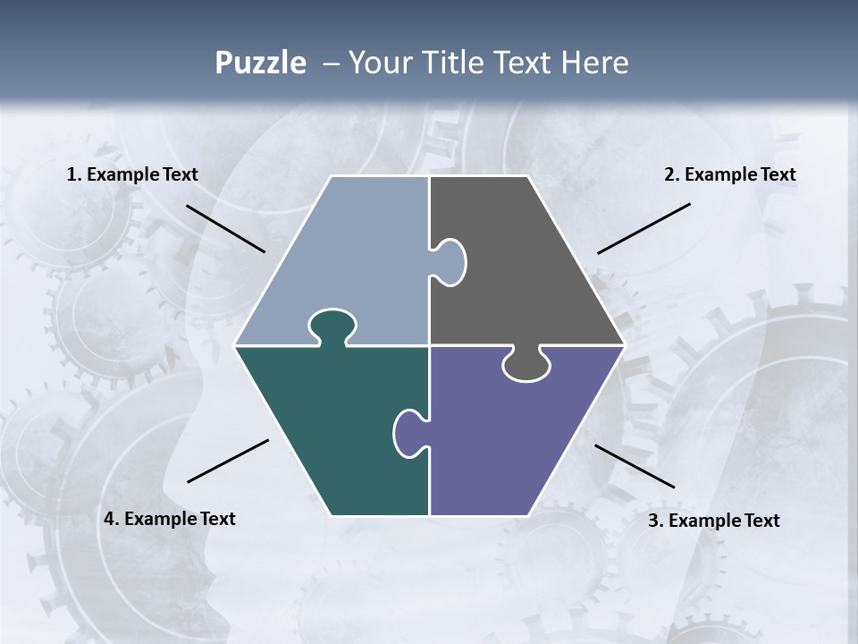 A Powerpoint Presentation With Gears On It PowerPoint Template