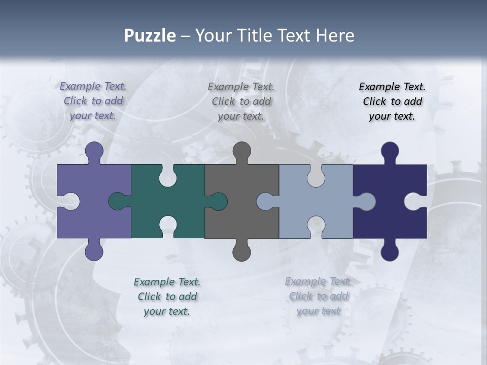 A Powerpoint Presentation With Gears On It PowerPoint Template