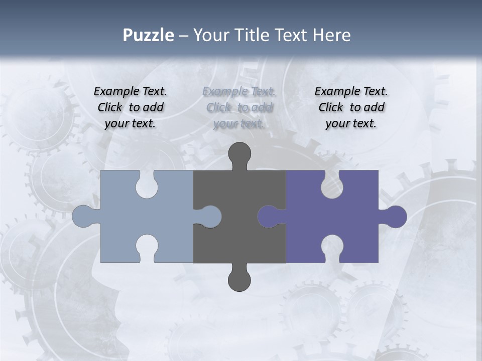 A Powerpoint Presentation With Gears On It PowerPoint Template