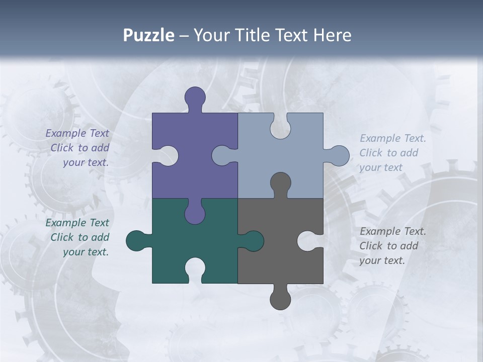 A Powerpoint Presentation With Gears On It PowerPoint Template