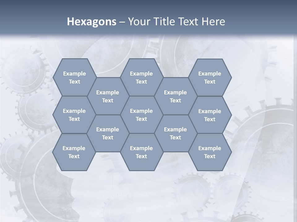 A Powerpoint Presentation With Gears On It PowerPoint Template