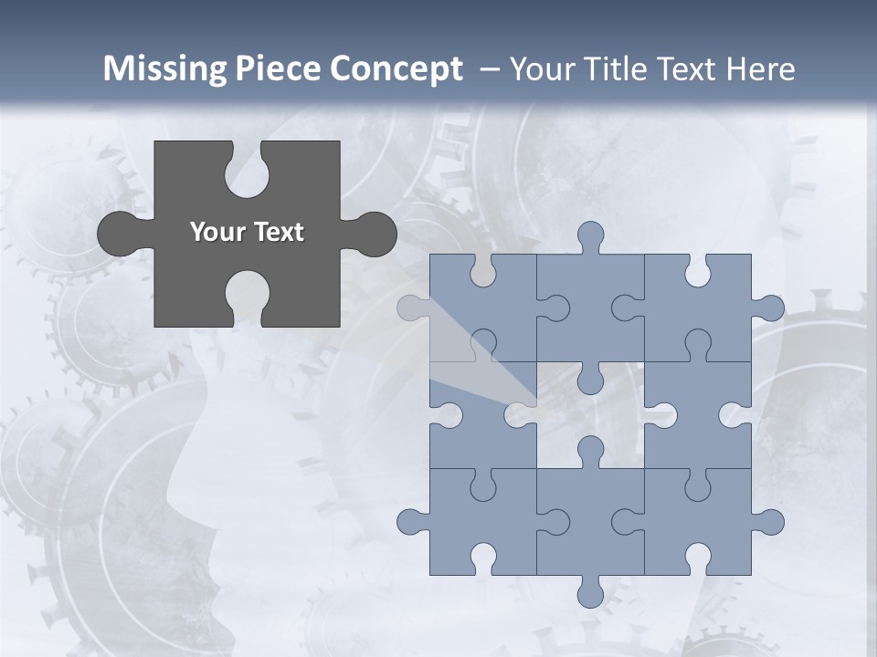 A Powerpoint Presentation With Gears On It PowerPoint Template