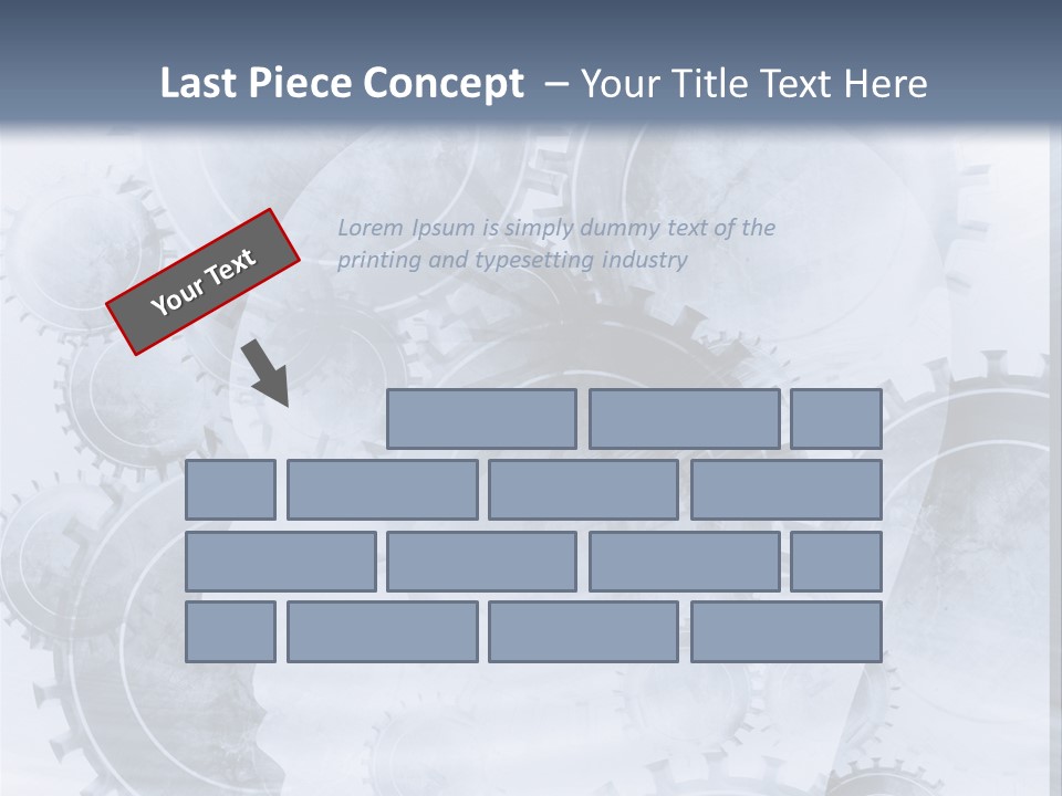 A Powerpoint Presentation With Gears On It PowerPoint Template