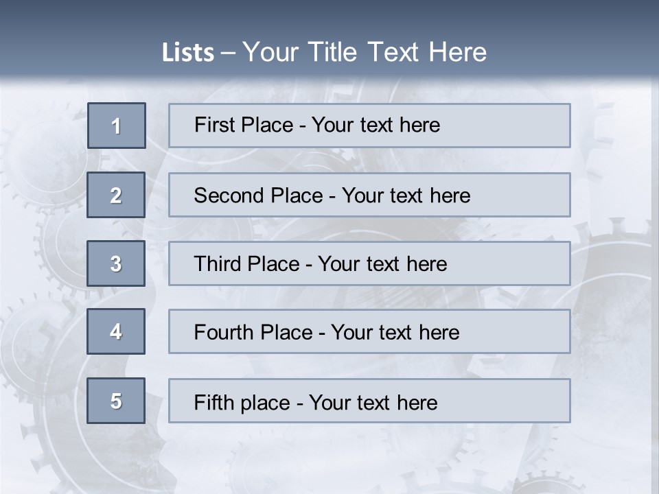 A Powerpoint Presentation With Gears On It PowerPoint Template