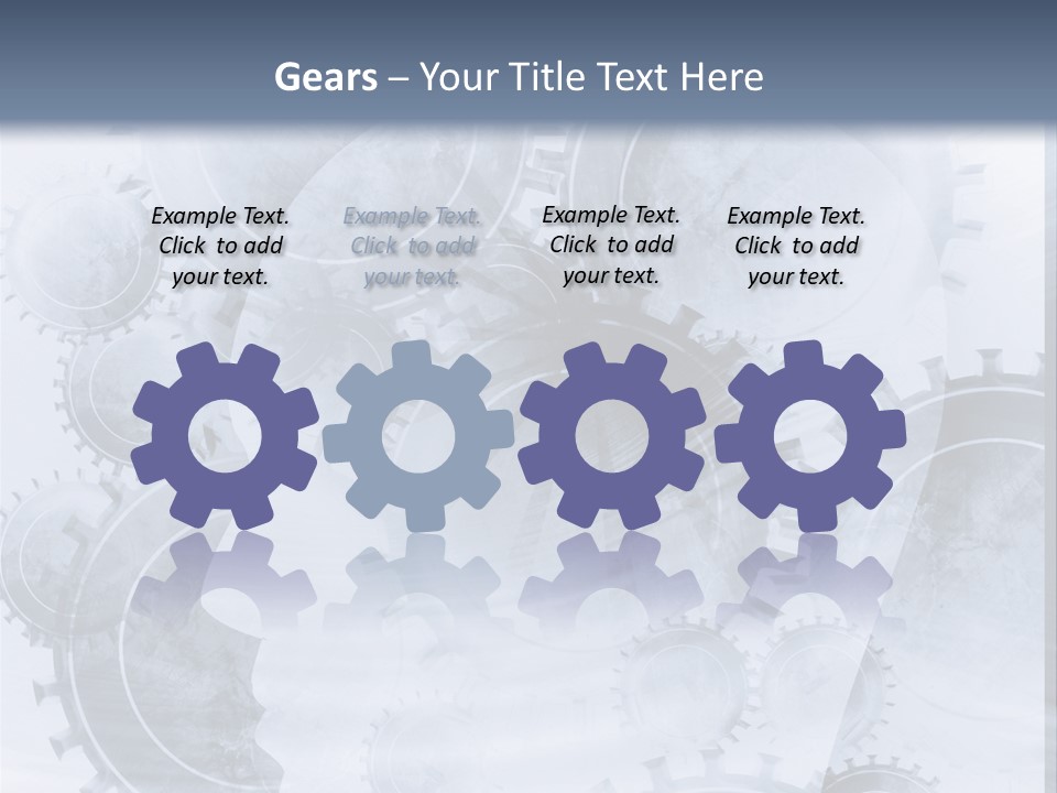 A Powerpoint Presentation With Gears On It PowerPoint Template