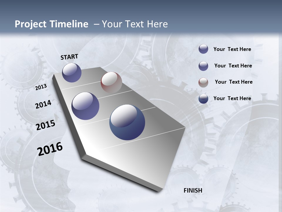 A Powerpoint Presentation With Gears On It PowerPoint Template