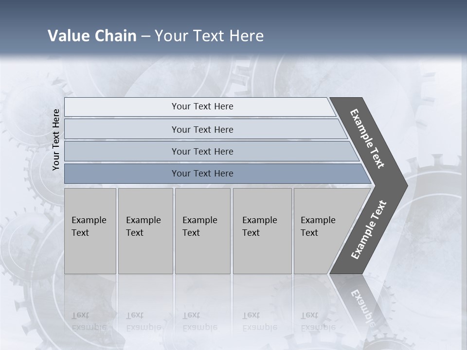 A Powerpoint Presentation With Gears On It PowerPoint Template