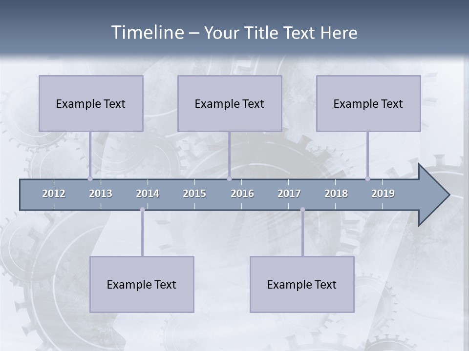 A Powerpoint Presentation With Gears On It PowerPoint Template