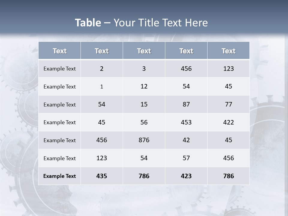 A Powerpoint Presentation With Gears On It PowerPoint Template