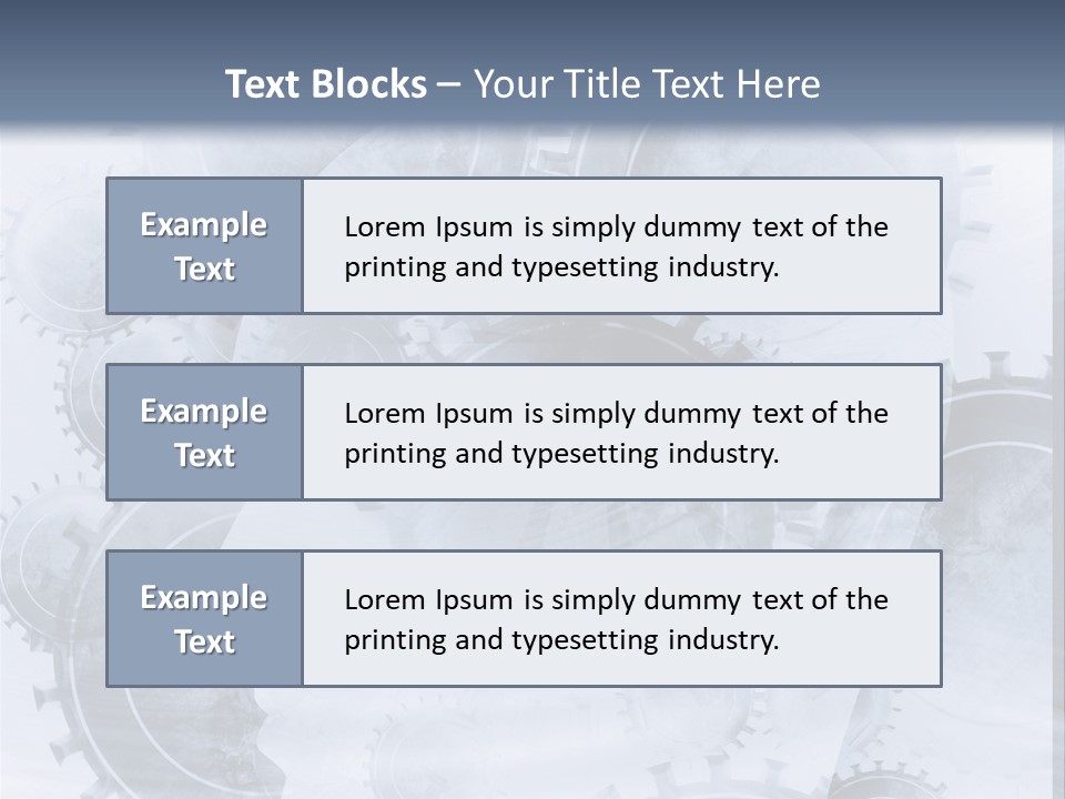 A Powerpoint Presentation With Gears On It PowerPoint Template