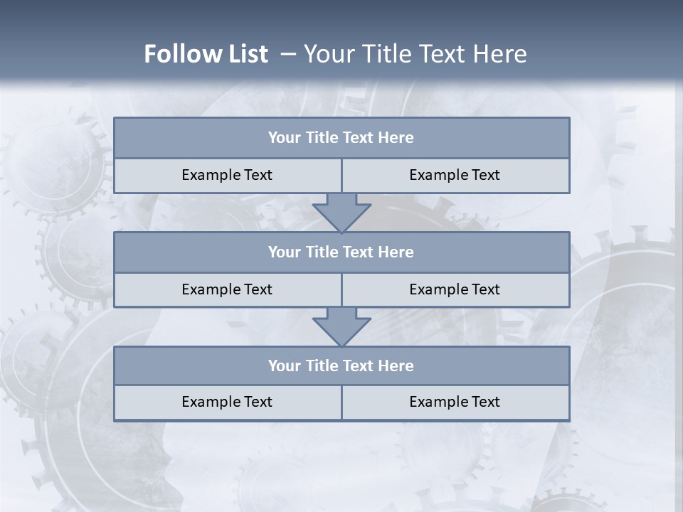 A Powerpoint Presentation With Gears On It PowerPoint Template