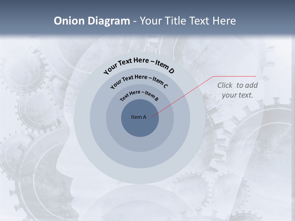 A Powerpoint Presentation With Gears On It PowerPoint Template
