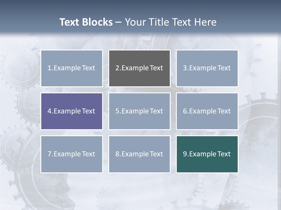 A Powerpoint Presentation With Gears On It PowerPoint Template