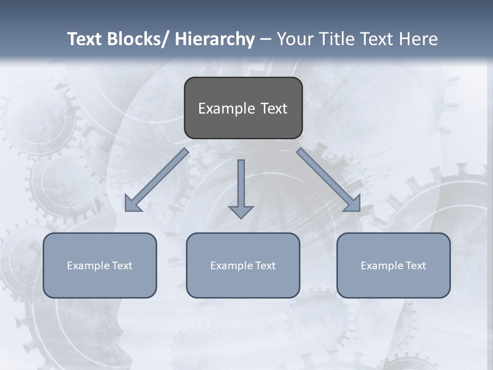 A Powerpoint Presentation With Gears On It PowerPoint Template