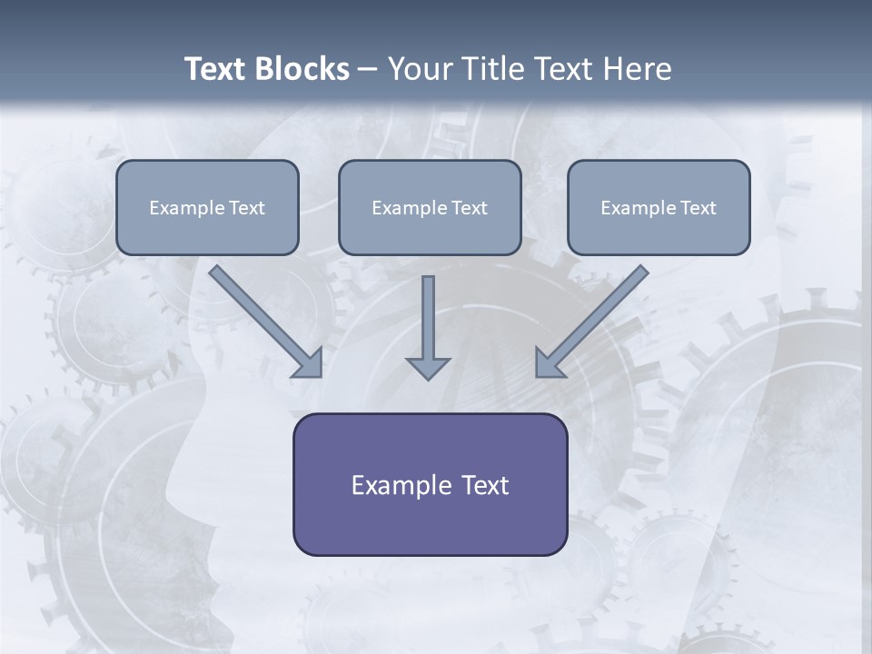 A Powerpoint Presentation With Gears On It PowerPoint Template