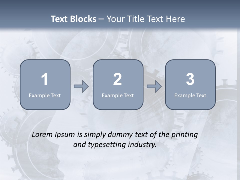 A Powerpoint Presentation With Gears On It PowerPoint Template