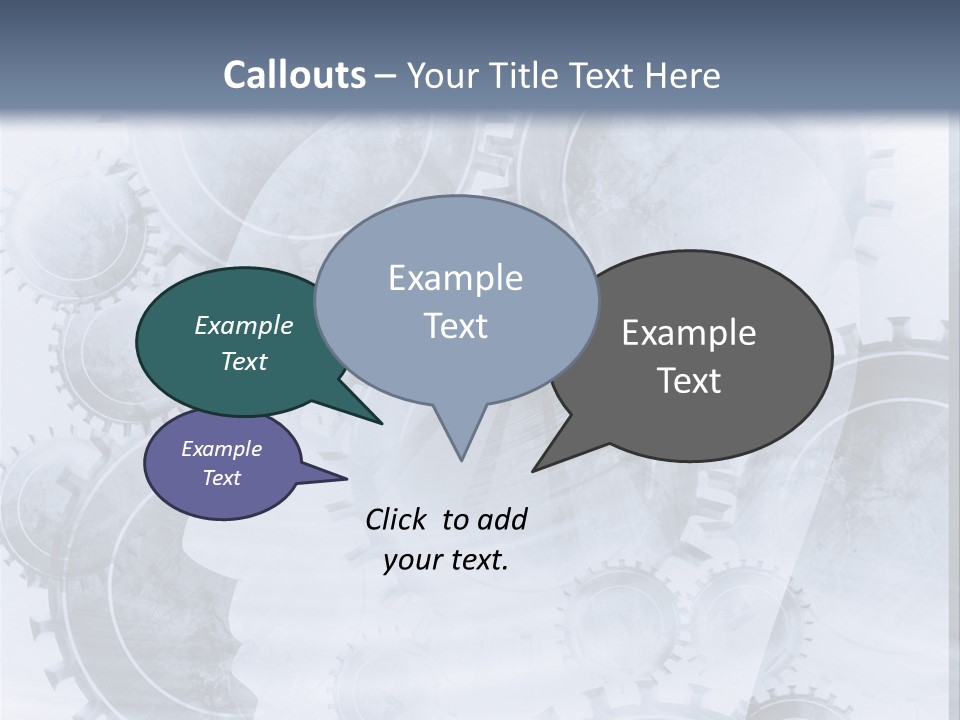 A Powerpoint Presentation With Gears On It PowerPoint Template