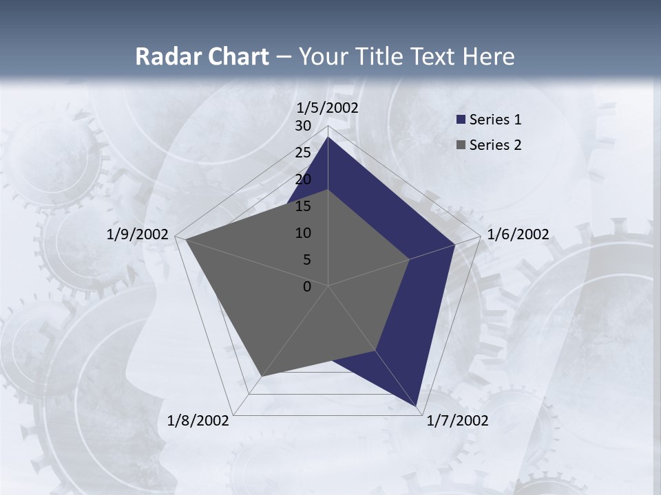 A Powerpoint Presentation With Gears On It PowerPoint Template