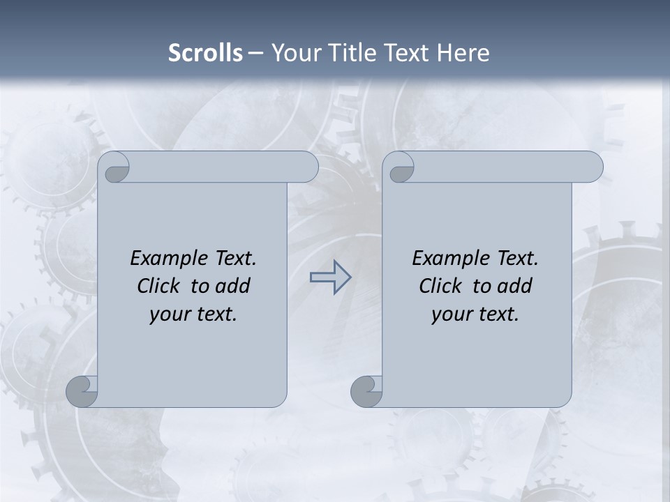 A Powerpoint Presentation With Gears On It PowerPoint Template