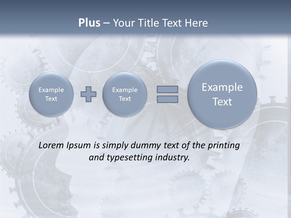 A Powerpoint Presentation With Gears On It PowerPoint Template