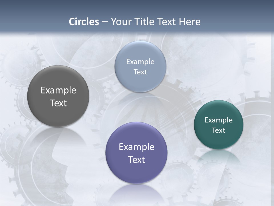 A Powerpoint Presentation With Gears On It PowerPoint Template