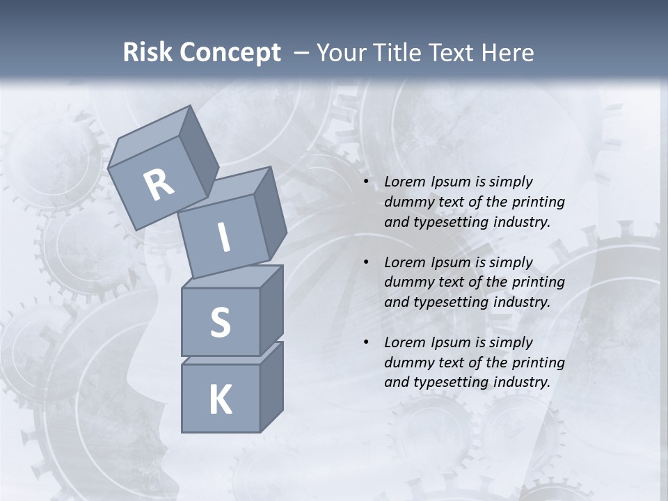 A Powerpoint Presentation With Gears On It PowerPoint Template