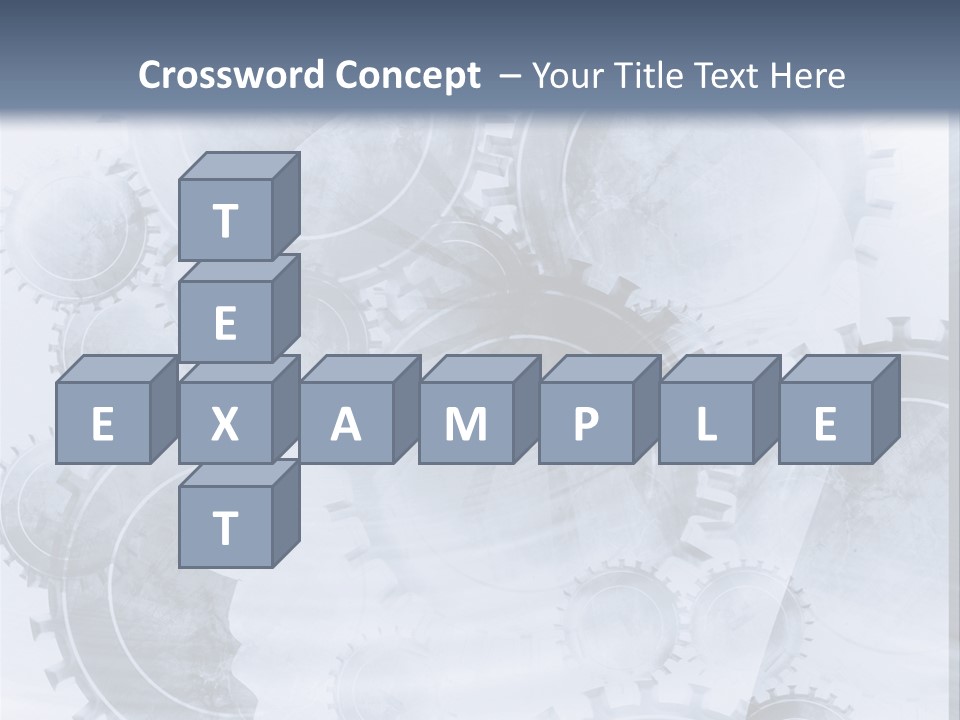 A Powerpoint Presentation With Gears On It PowerPoint Template