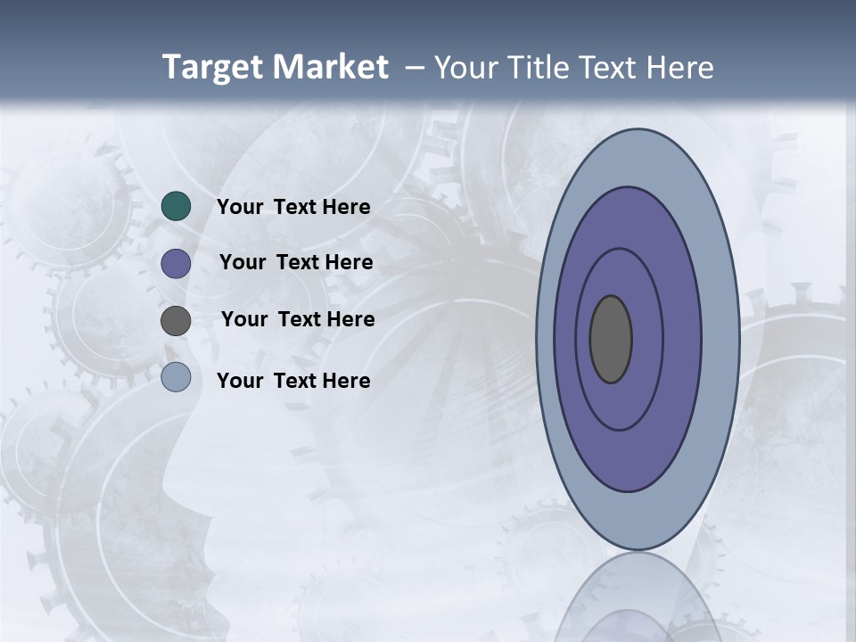 A Powerpoint Presentation With Gears On It PowerPoint Template