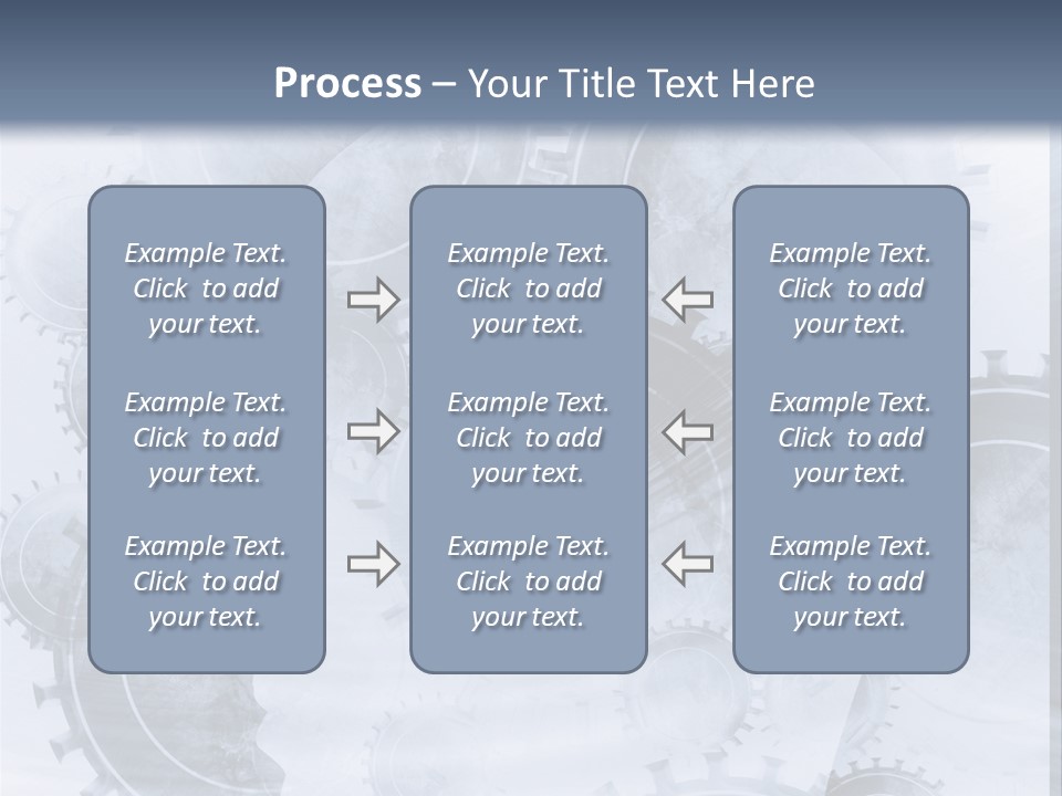 A Powerpoint Presentation With Gears On It PowerPoint Template