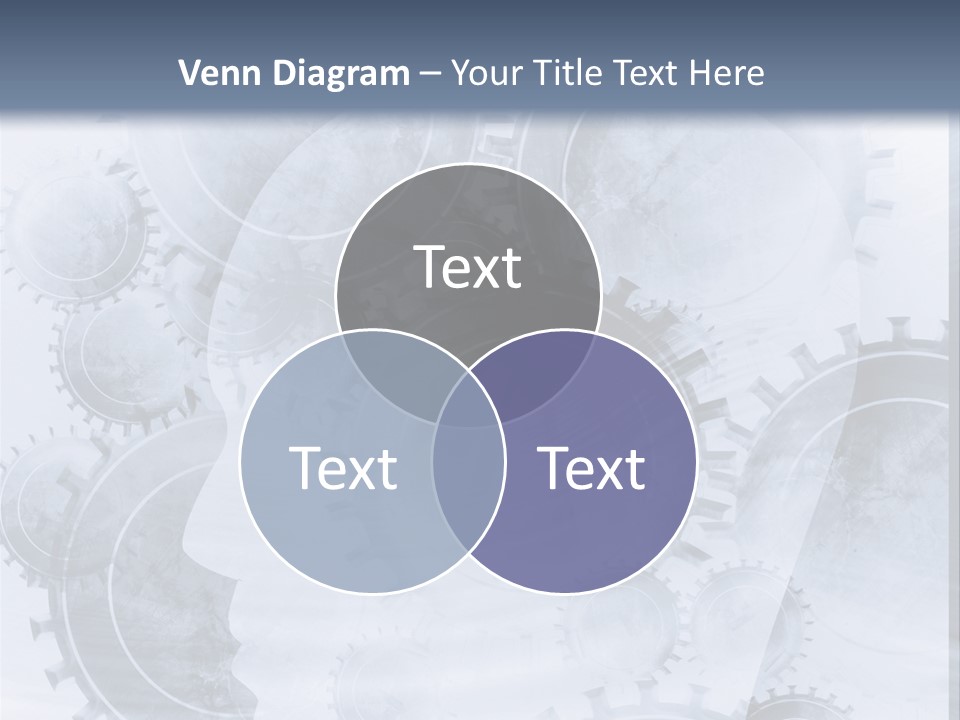 A Powerpoint Presentation With Gears On It PowerPoint Template
