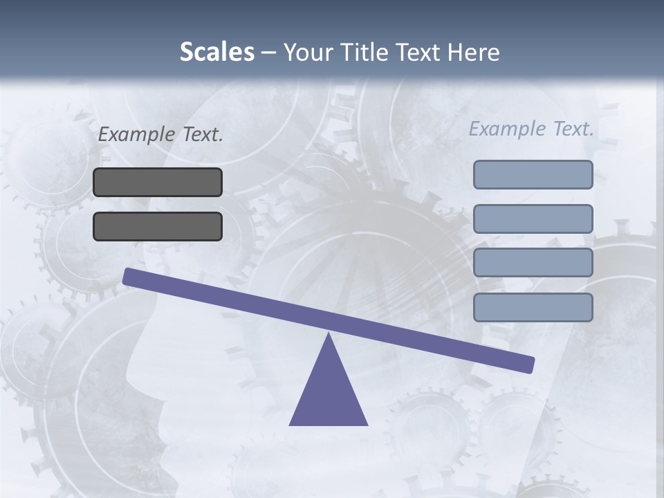 A Powerpoint Presentation With Gears On It PowerPoint Template