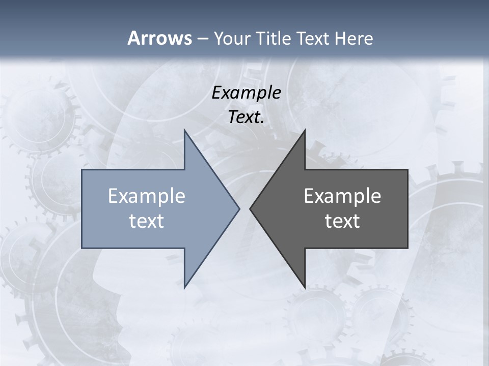 A Powerpoint Presentation With Gears On It PowerPoint Template