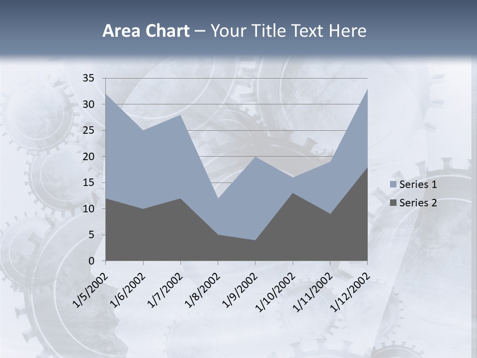 A Powerpoint Presentation With Gears On It PowerPoint Template