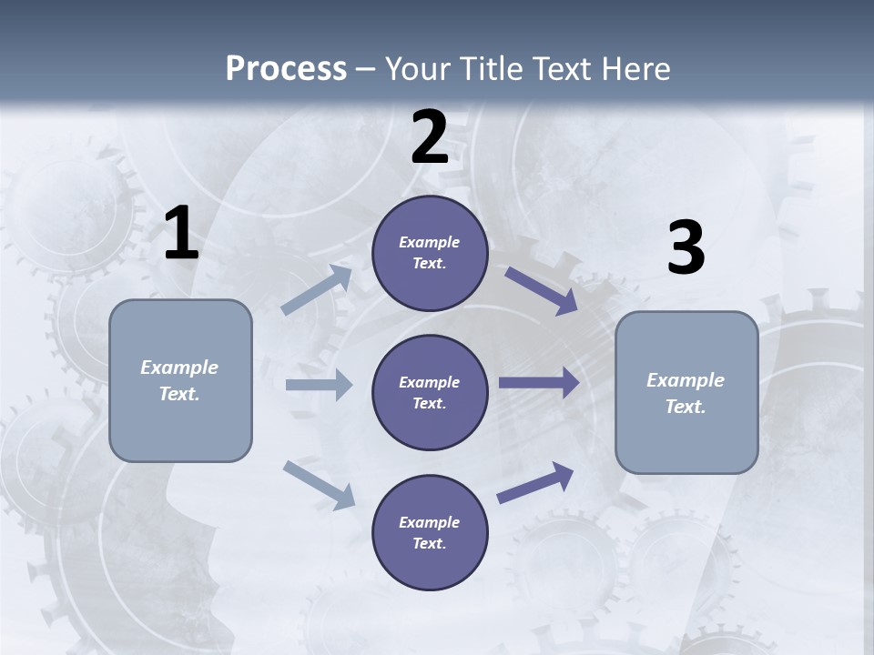 A Powerpoint Presentation With Gears On It PowerPoint Template