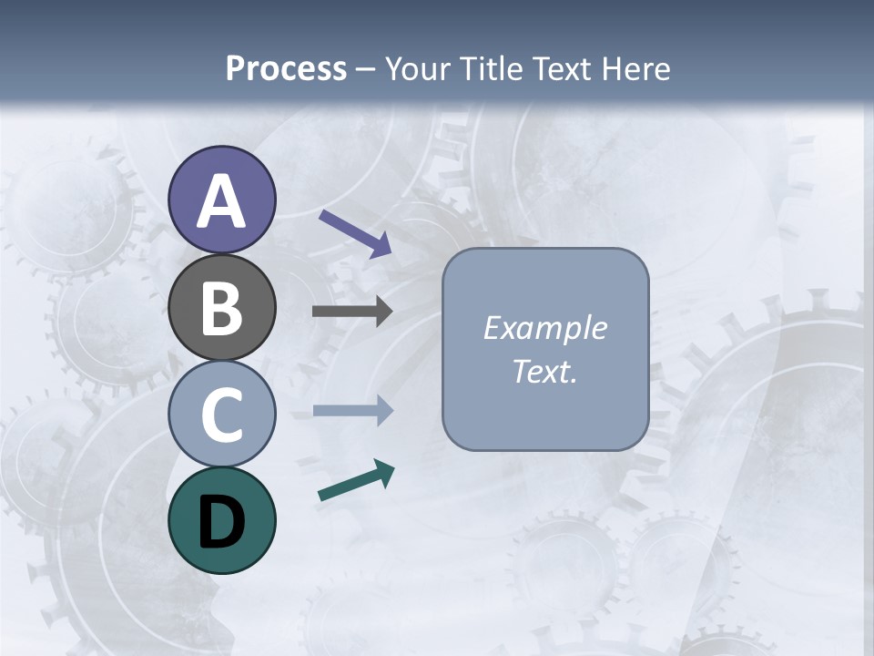 A Powerpoint Presentation With Gears On It PowerPoint Template